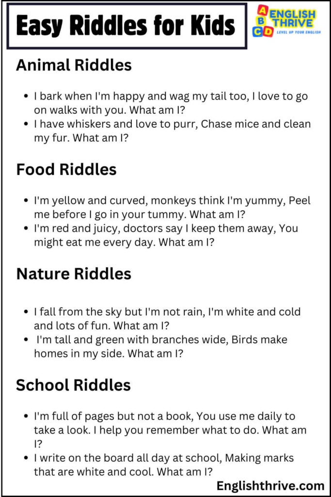 Easy Riddles for Kids