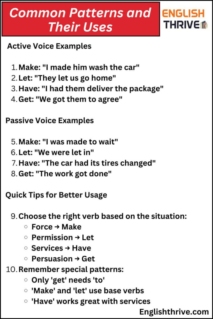 Causative verbs list