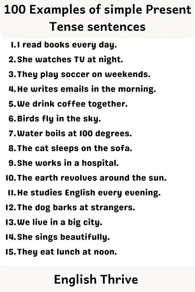 Simple Present Tense