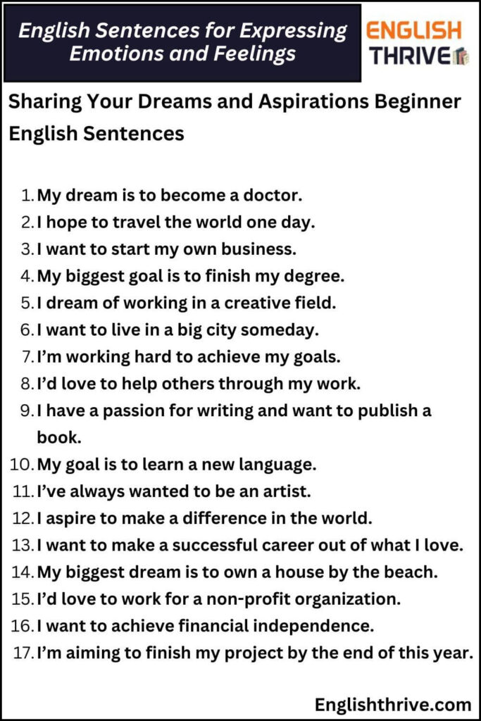 100 english sentences for expressing emotions and feelings
