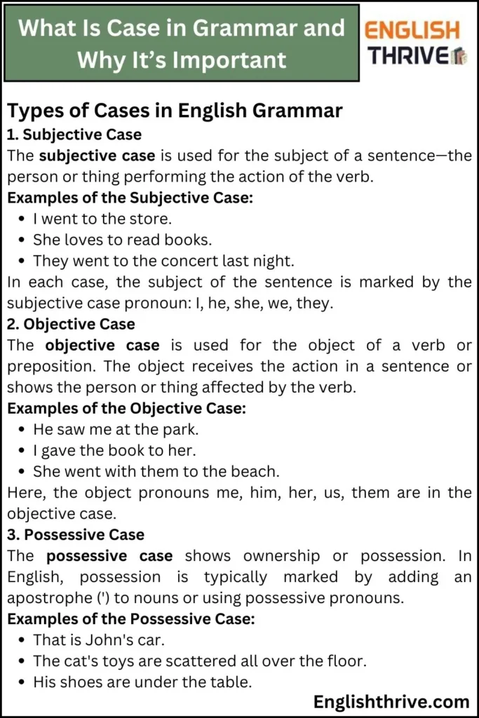 What Is Case in Grammar and Why It’s Important