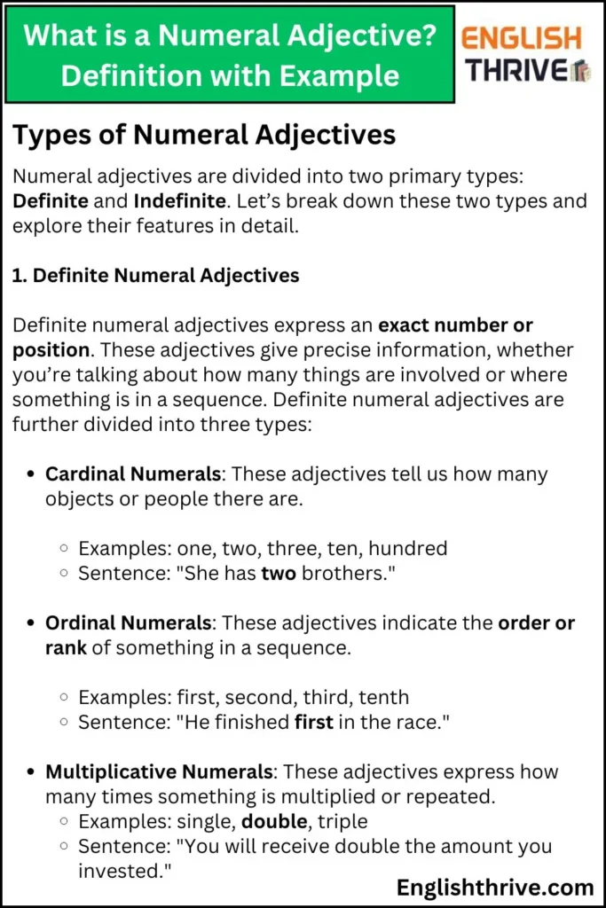 What is a Numeral Adjective_ Definition with Example