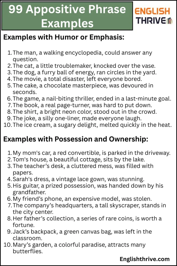 99 Appositive Phrase 