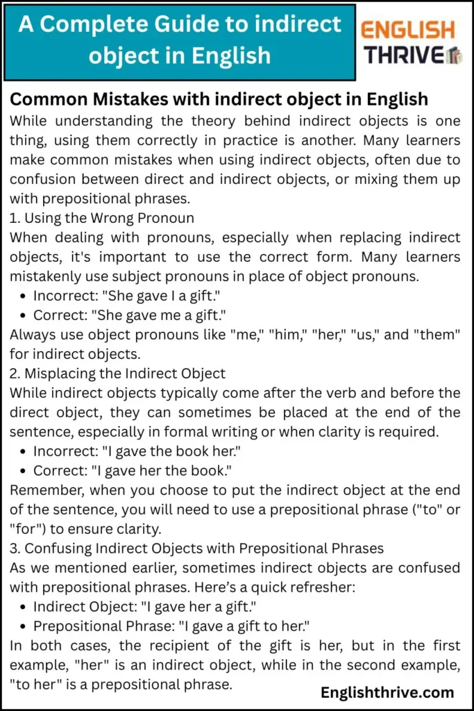 A Complete Guide to indirect object in English