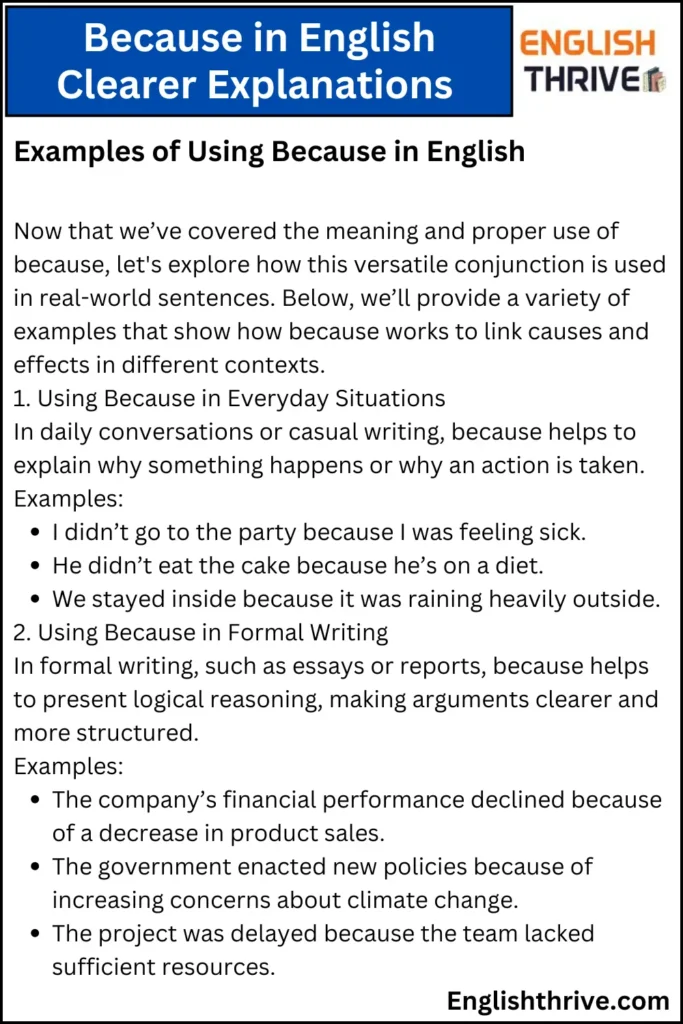 Because in English Clearer Explanations in English