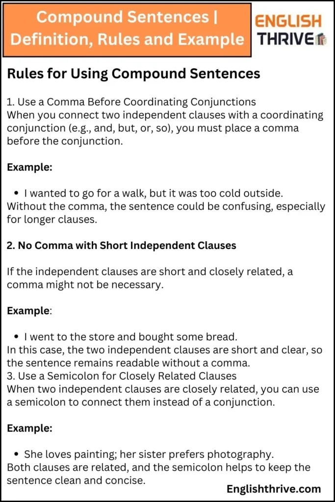 Compound Sentences _ Definition, Rules and Example