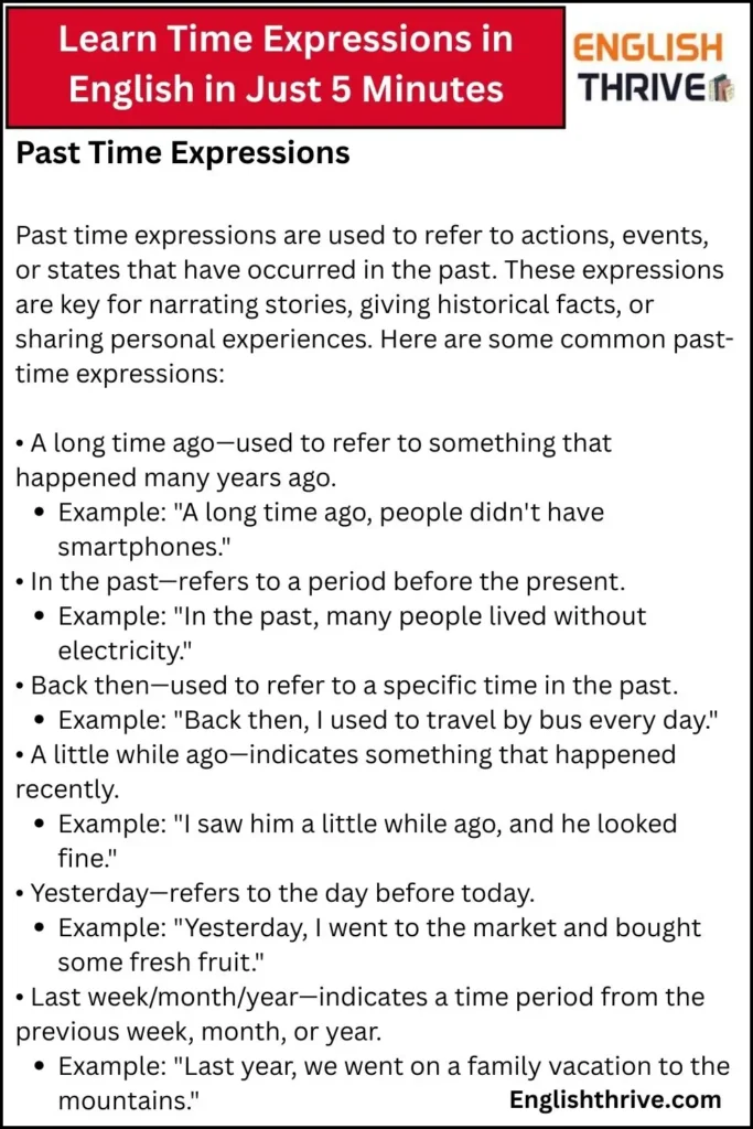Learn Time Expressions in English in Just 5 Minutes