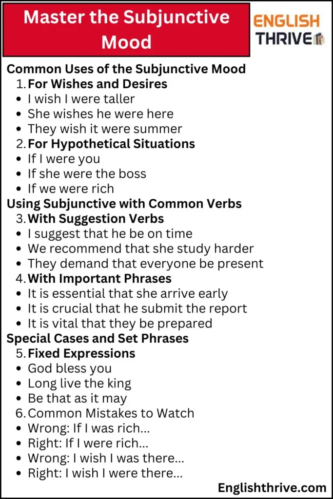 Master the Subjunctive Mood