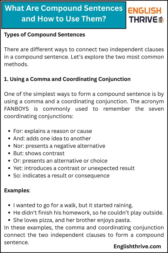 What Are Compound Sentences and How to Use Them