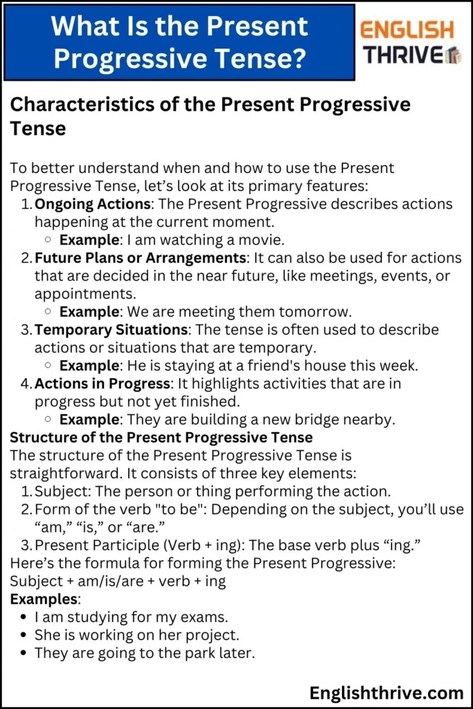  Present Progressive Tense