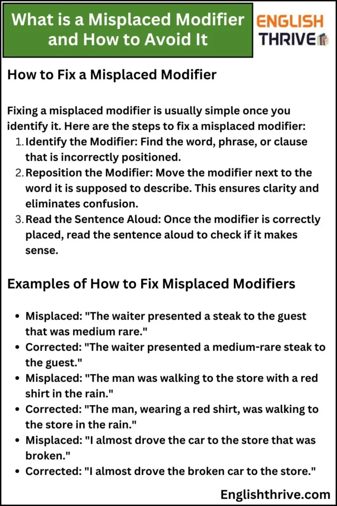 What is a Misplaced Modifier and How to Avoid It