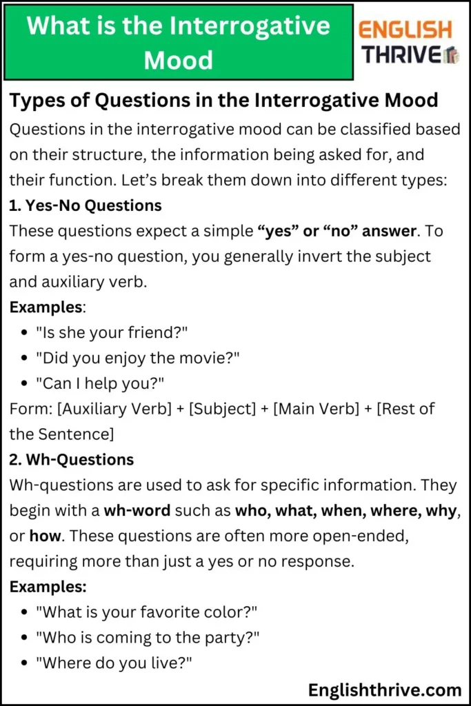 What is the Interrogative Mood