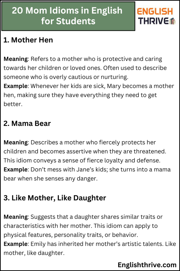 mom idioms