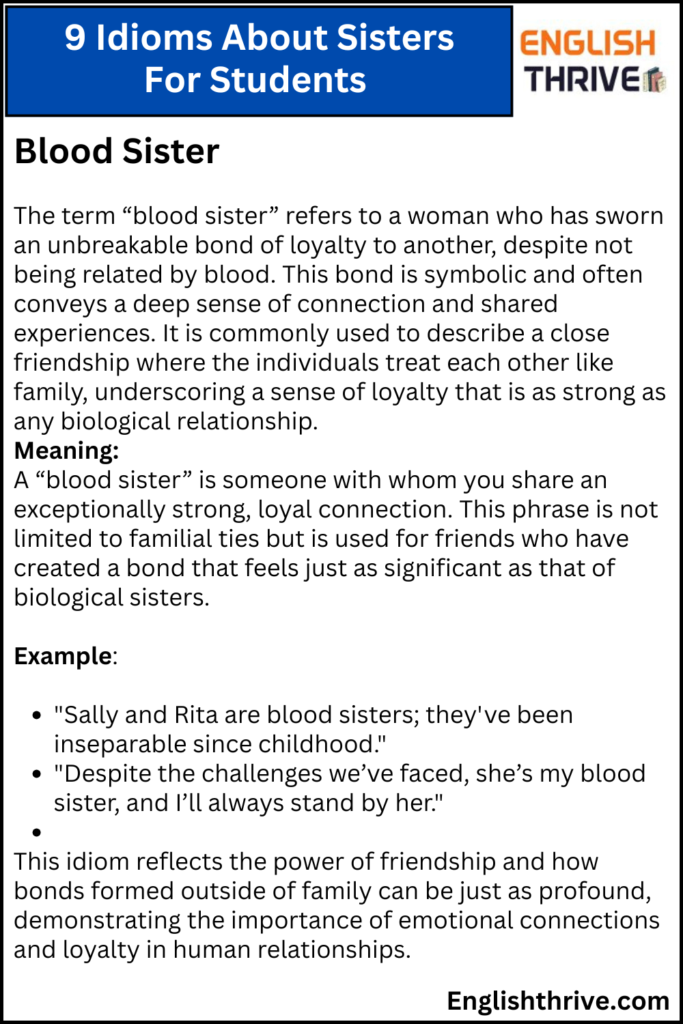 9 Idioms About Sisters For Students