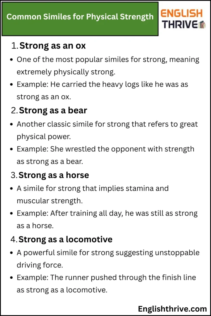 Similes For Strong