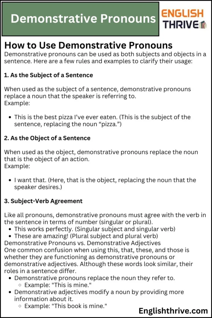 Demonstrative Pronouns