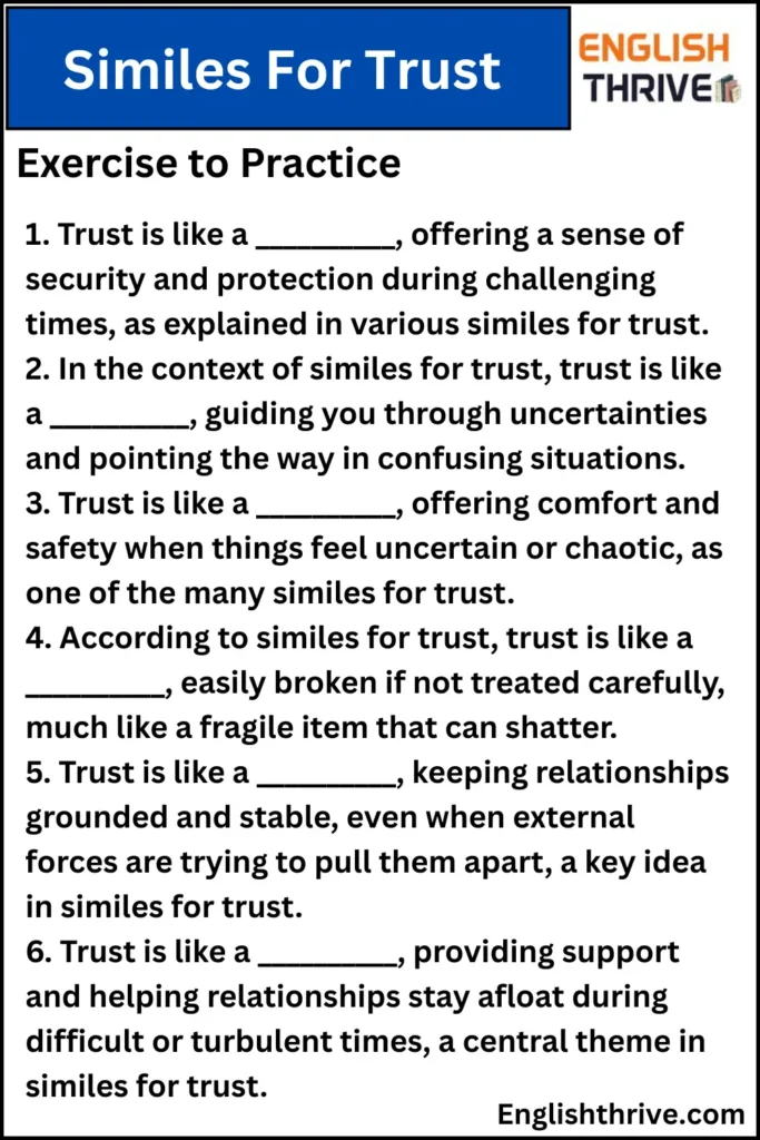 Similes For Trust