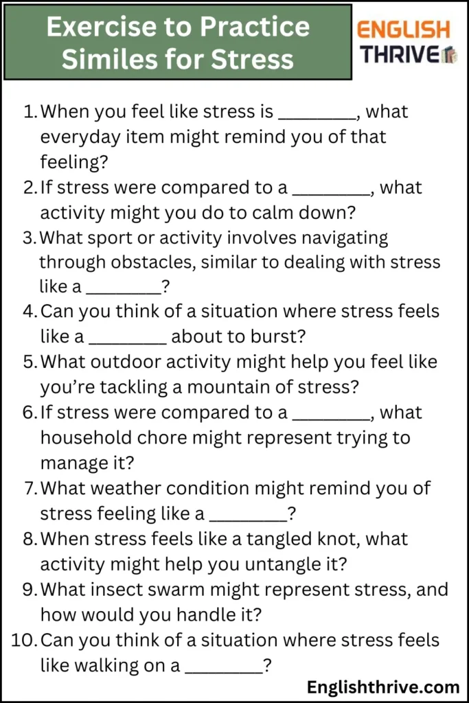 Similes for Stress