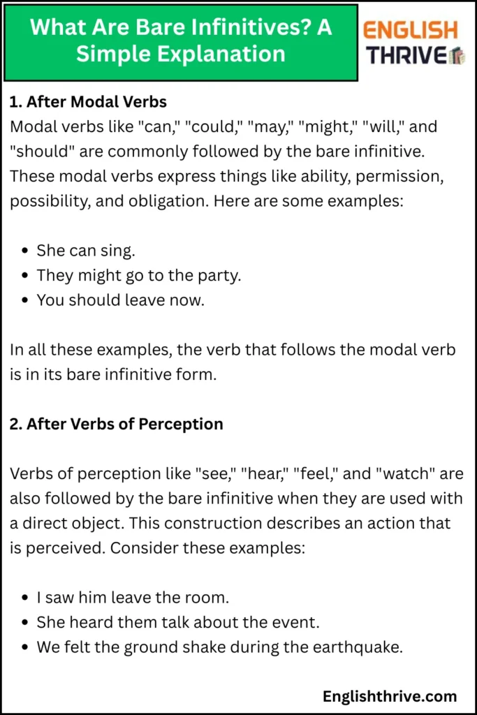 What Are Bare Infinitives_ A Simple Explanation
