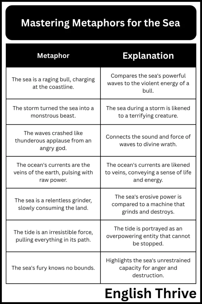 Metaphors for the Sea