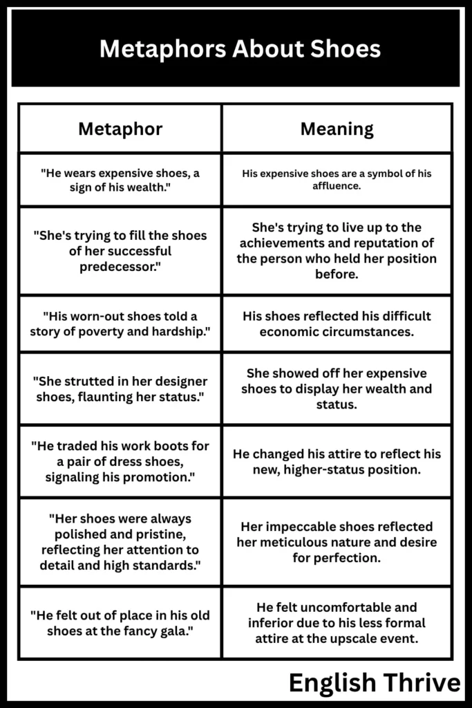 Metaphors About Shoes