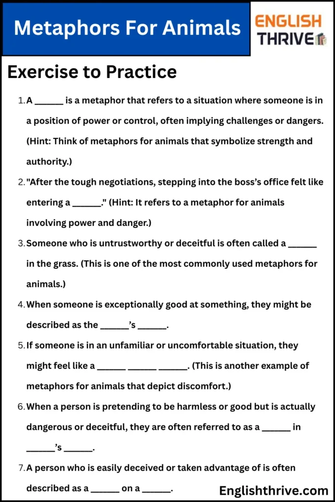 Metaphors For Animals