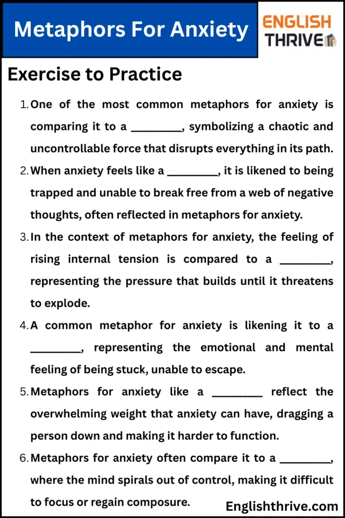 Metaphors For Anxiety