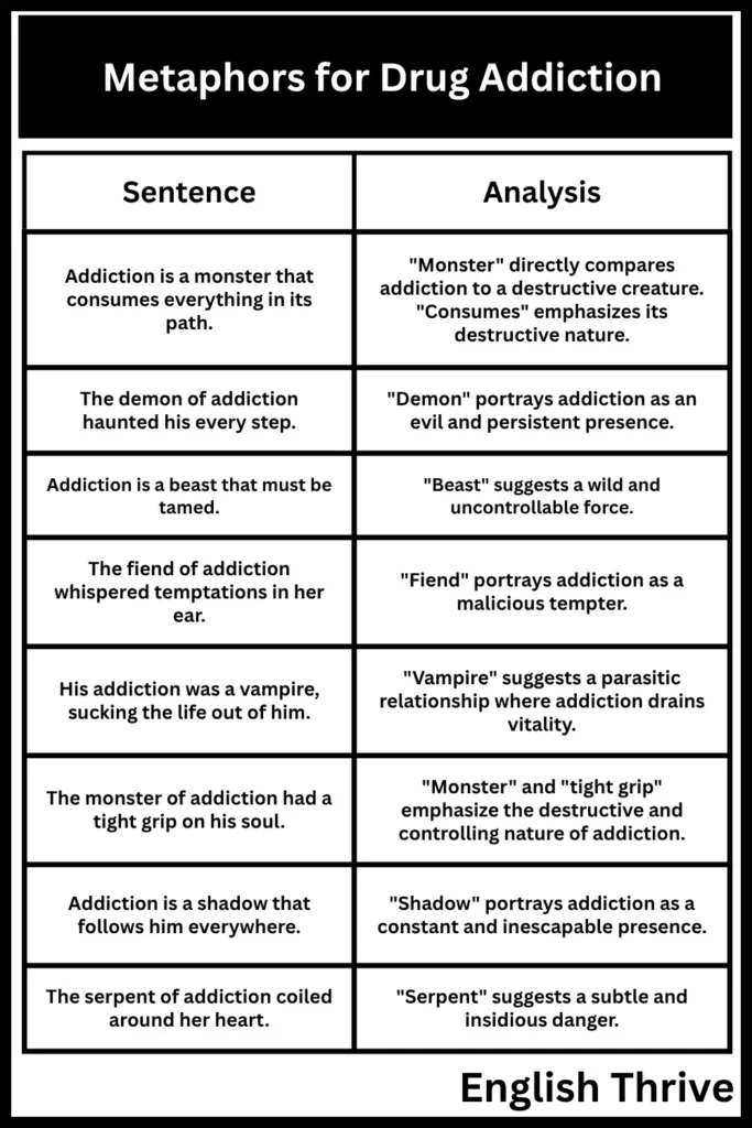 Metaphors for Drug Addiction