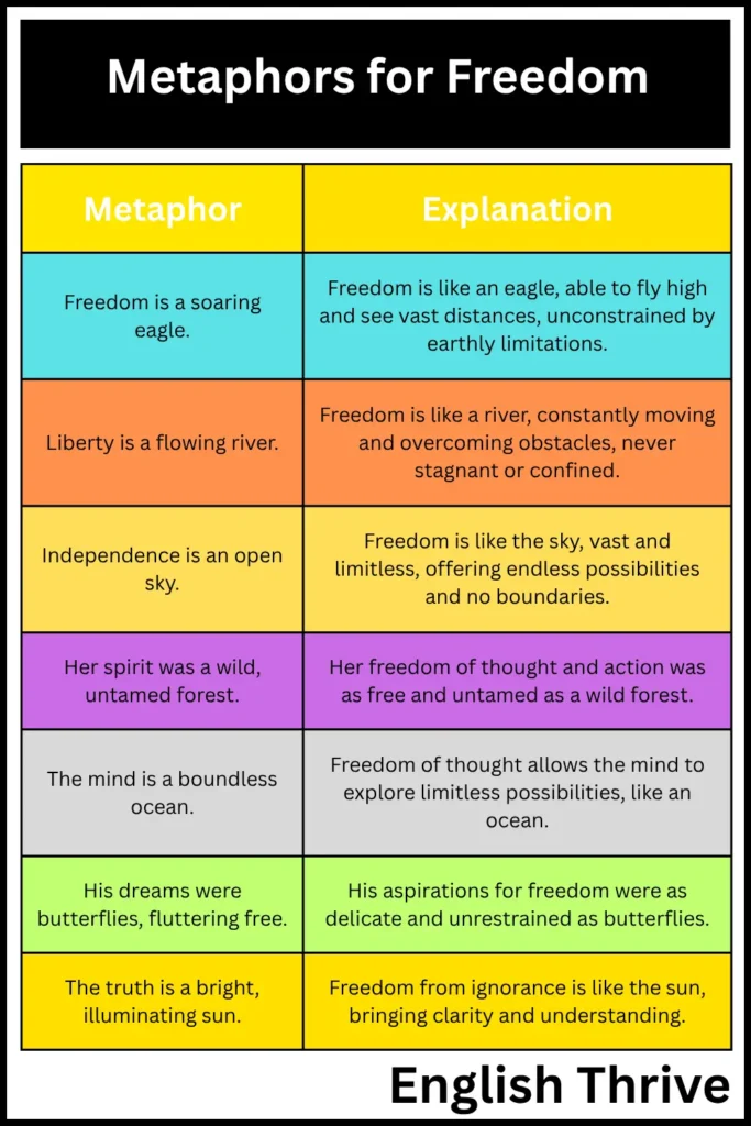 Metaphors for Freedom