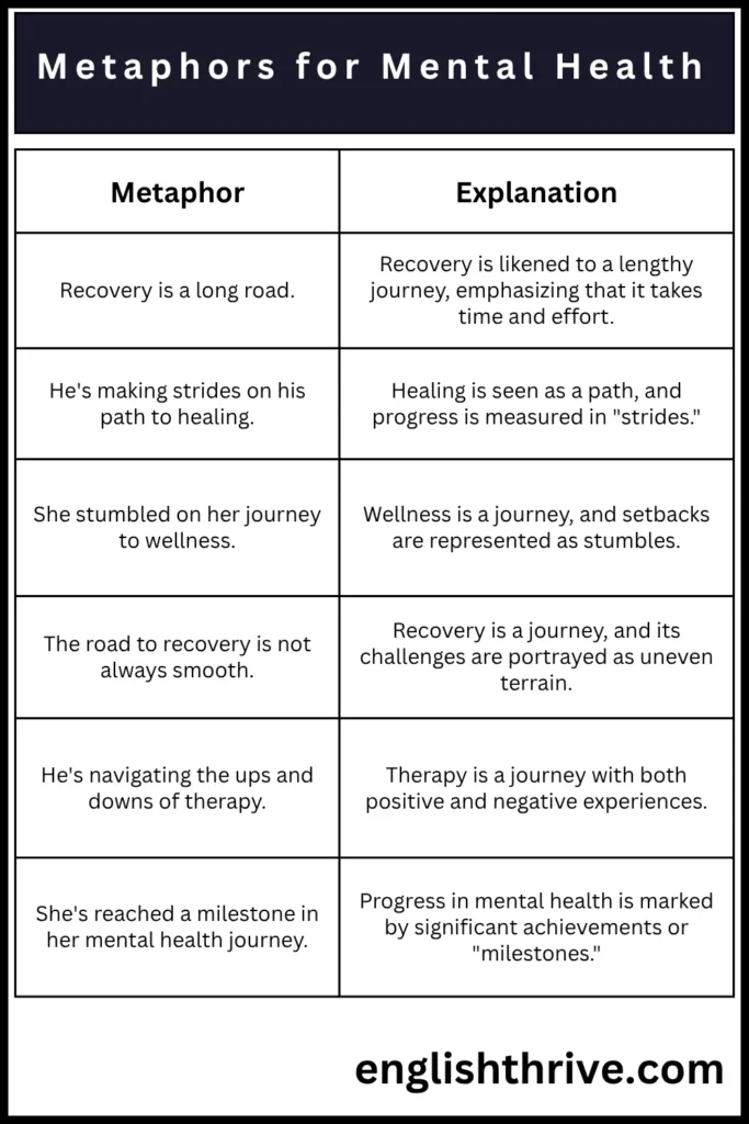 Metaphors for Mental Health