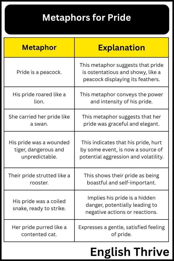 Metaphors for Pride