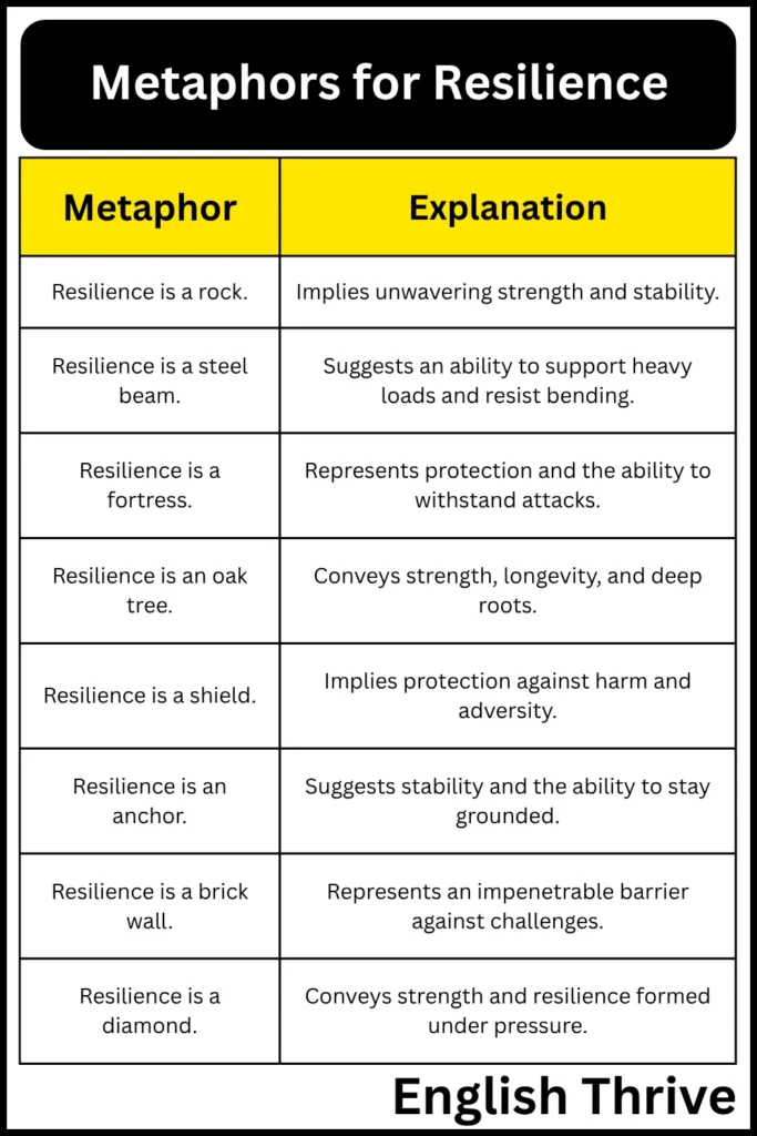 Metaphors for Resilience