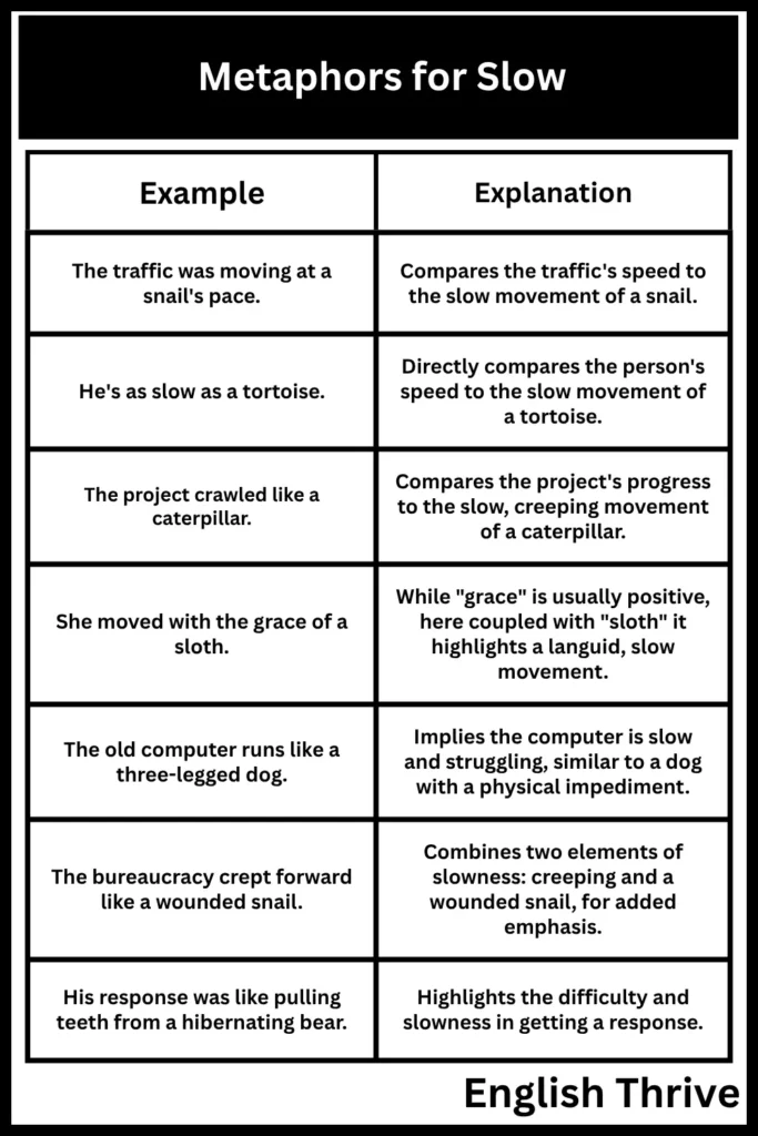 Metaphors for Slow