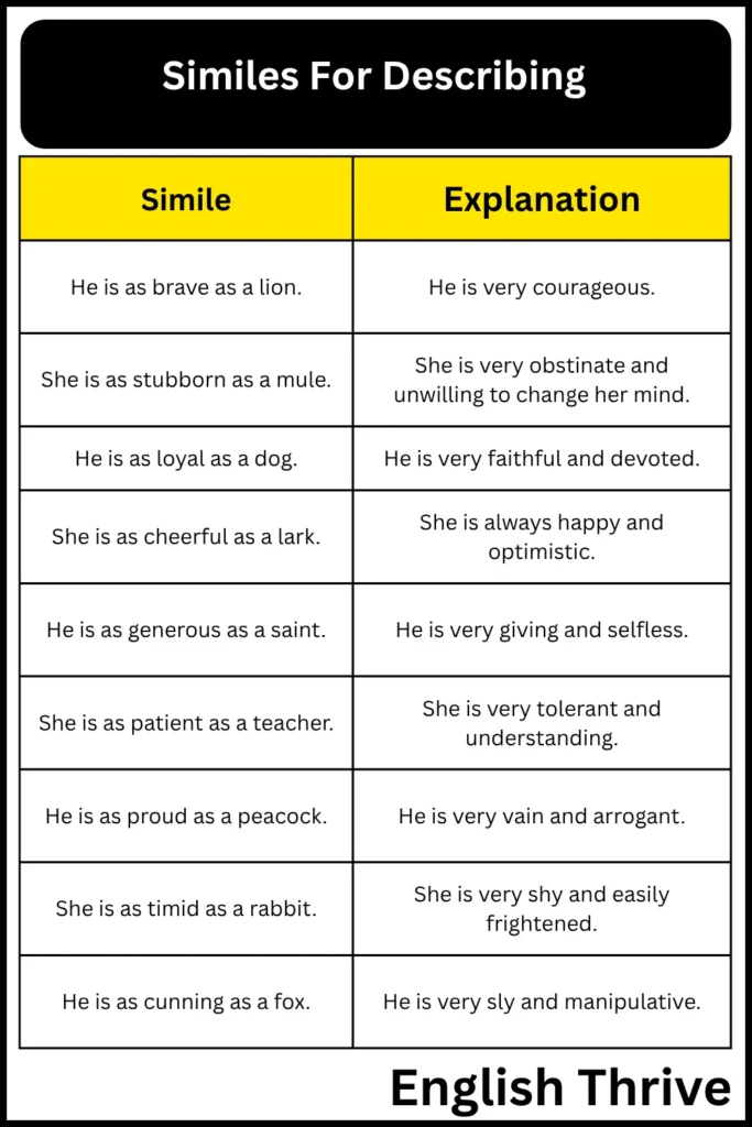 imiles-For-Describing