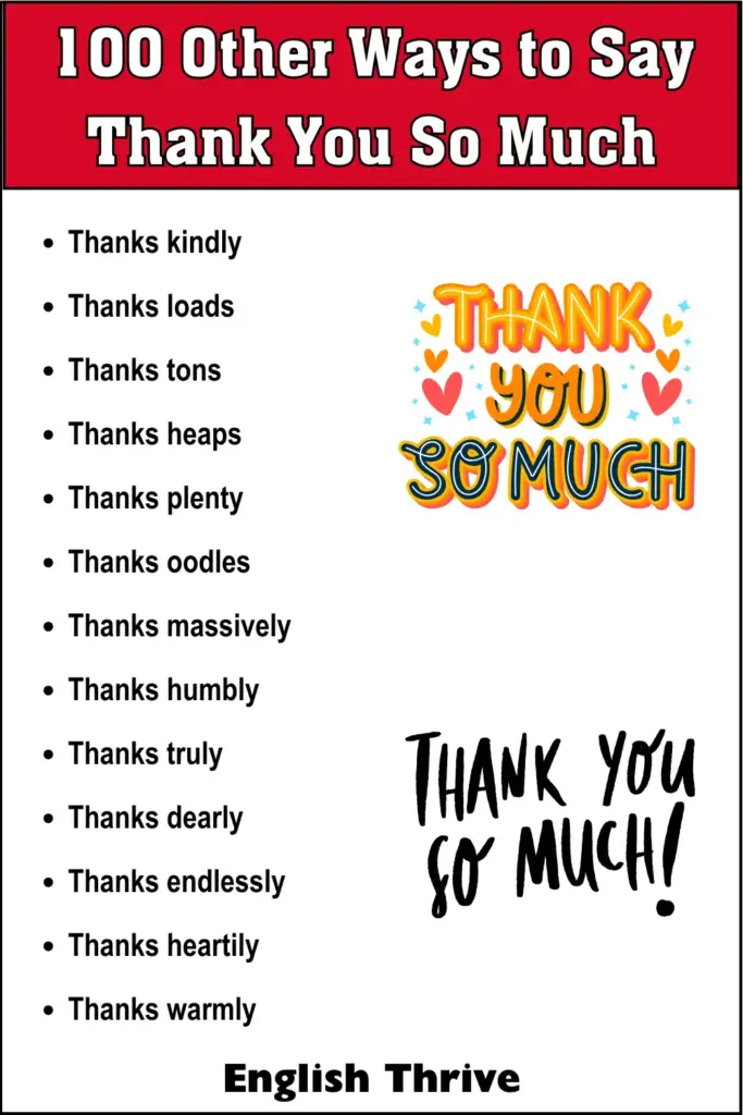 Alternative Ways to Say Thank You So Much