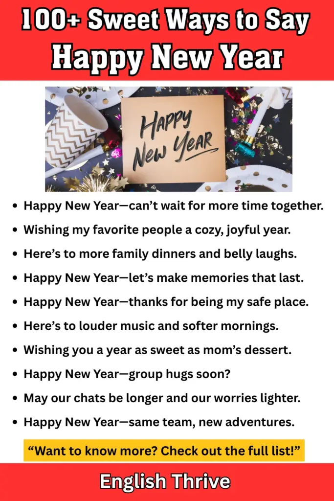 100+ Sweet Ways to Say Happy New Year