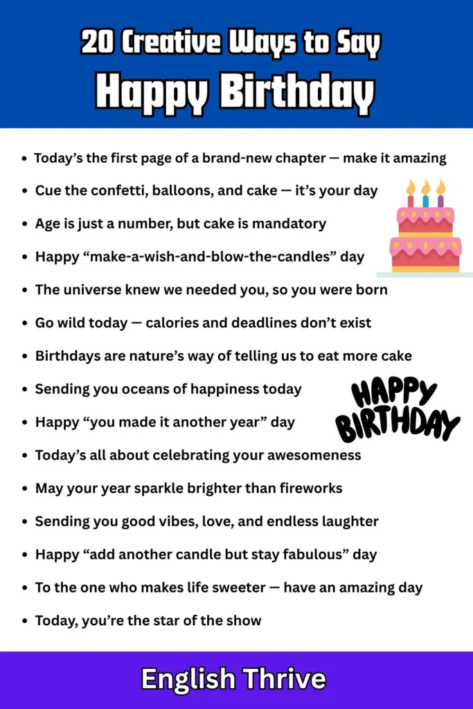 20 Creative Ways to Say Happy Birthday