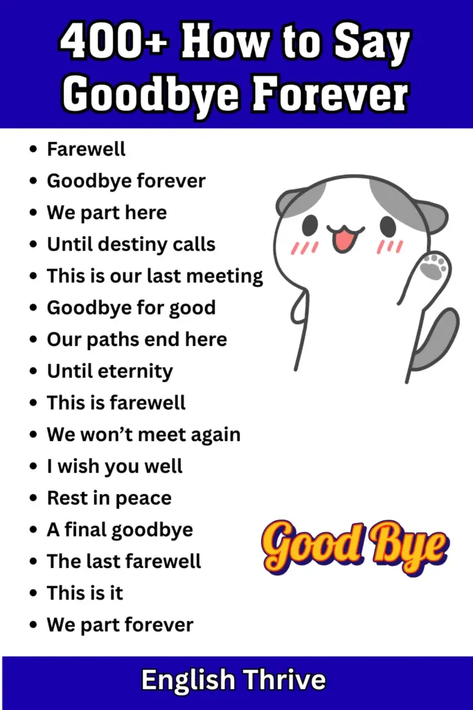 400+How to Say Goodbye Forever