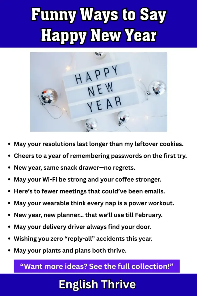 Funny Ways to Say Happy New Year