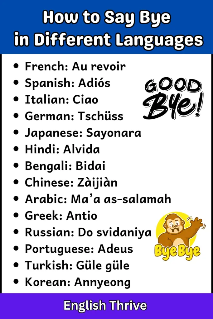 How to Say Bye in Different Languages