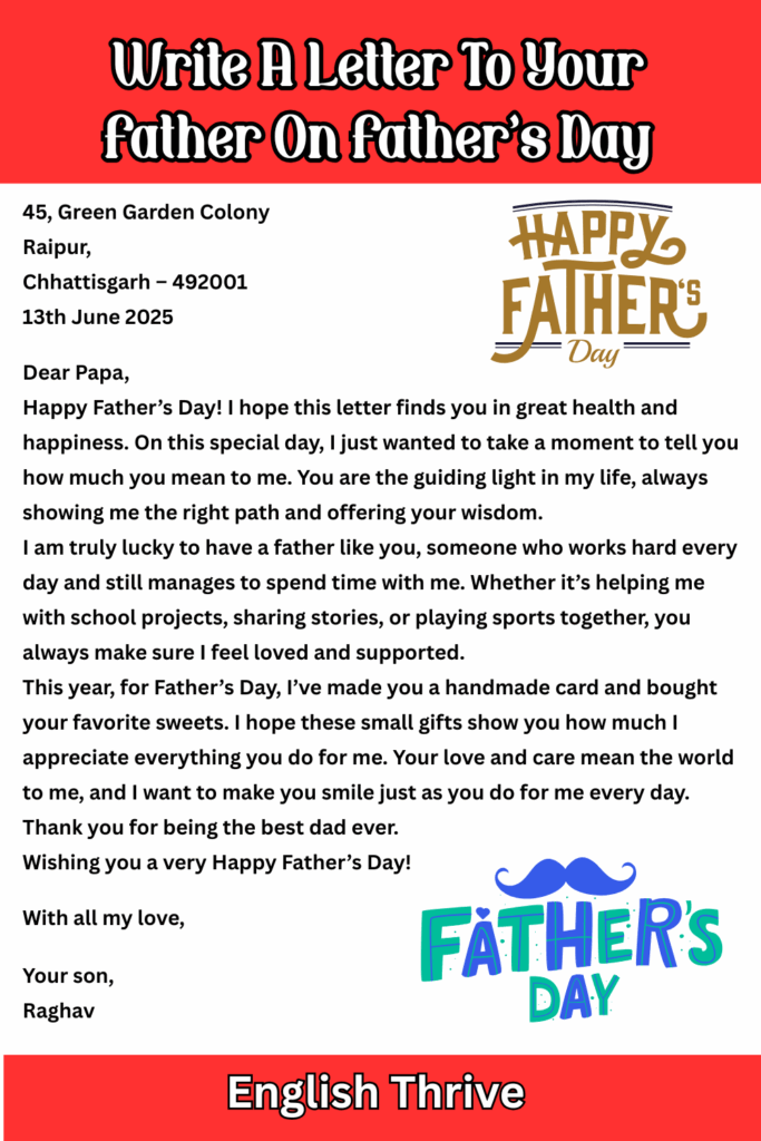 Write A Letter To Your Father On Father's Day