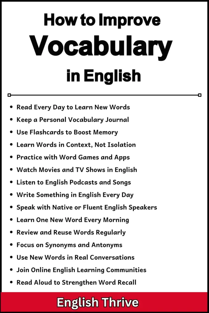 How to Improve Vocabulary in English