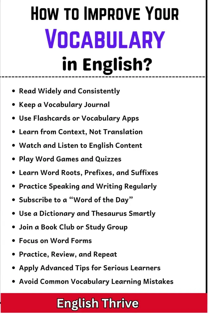 How to Improve Your Vocabulary in English