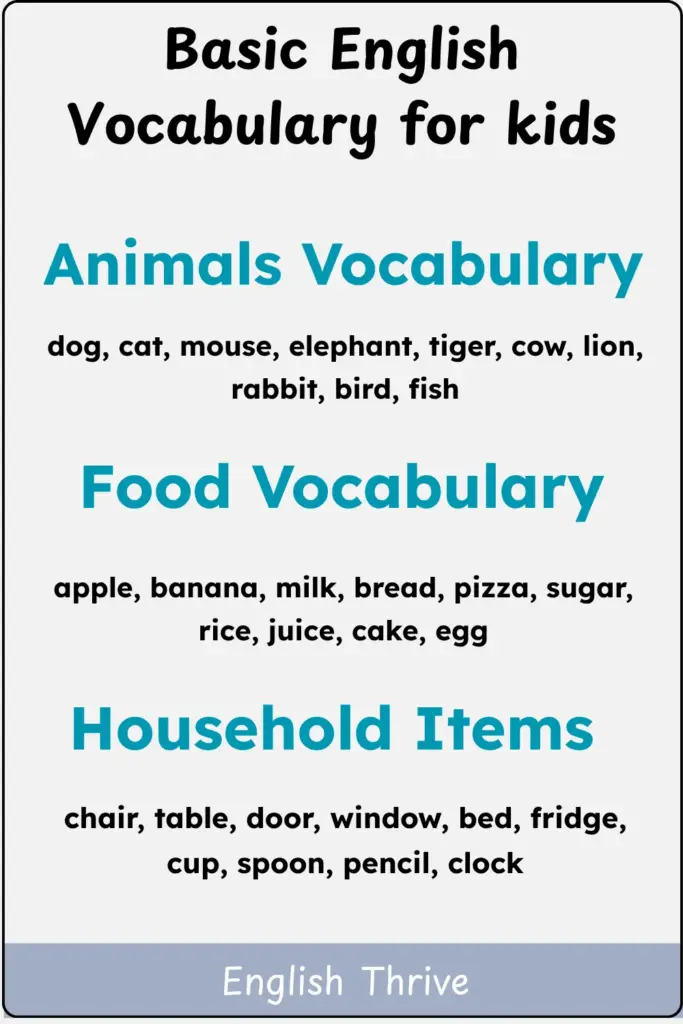 Vocabulary for Kids