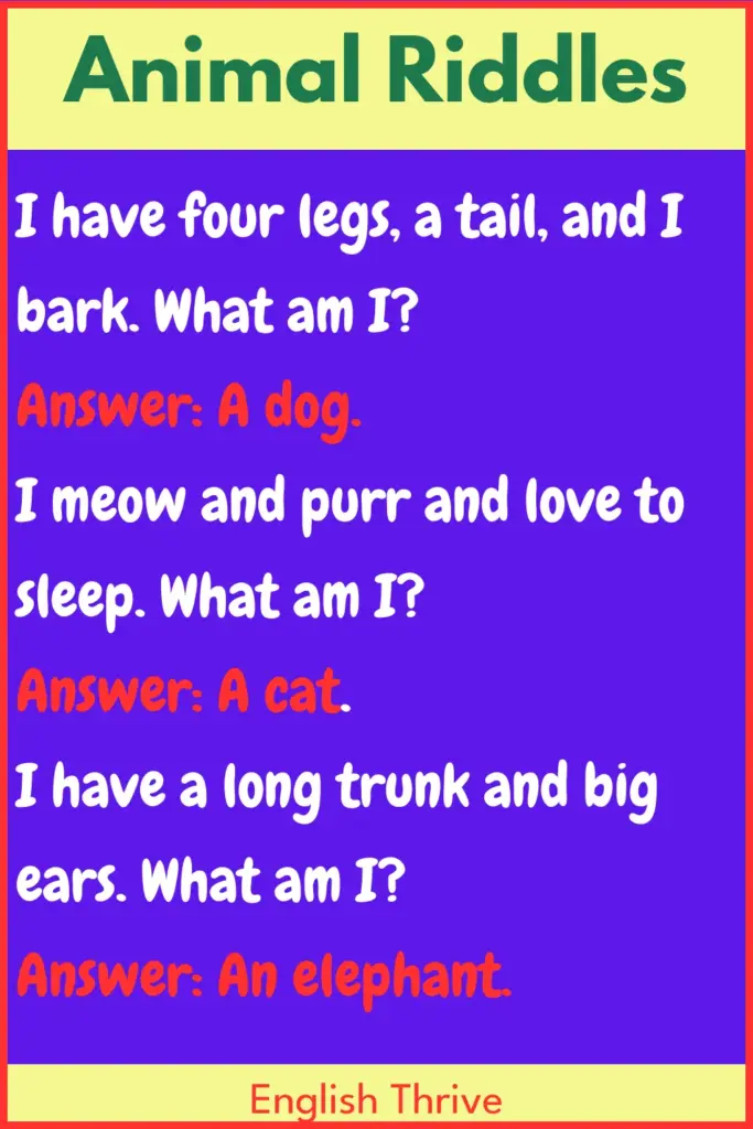 Riddles With Answers