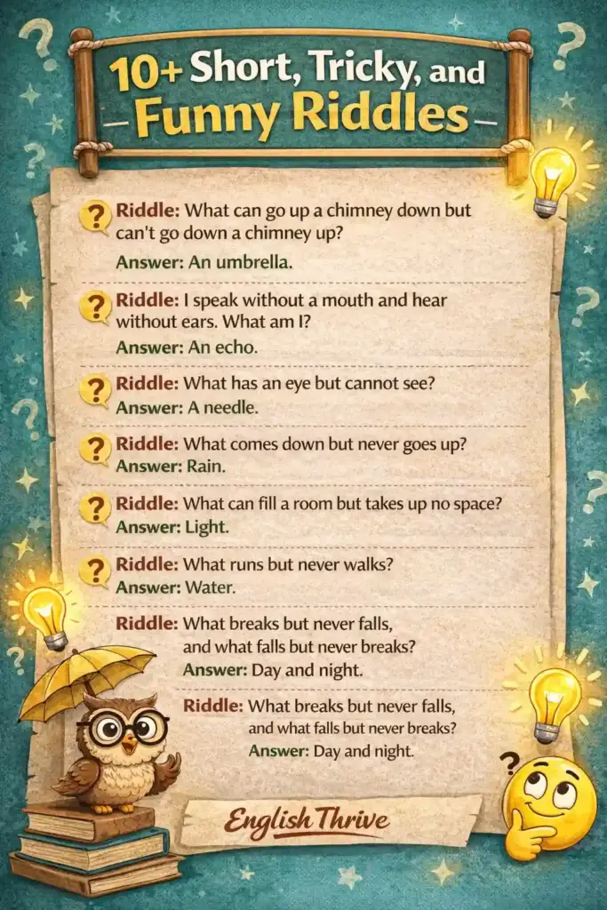 Short Funny Riddles With Answers