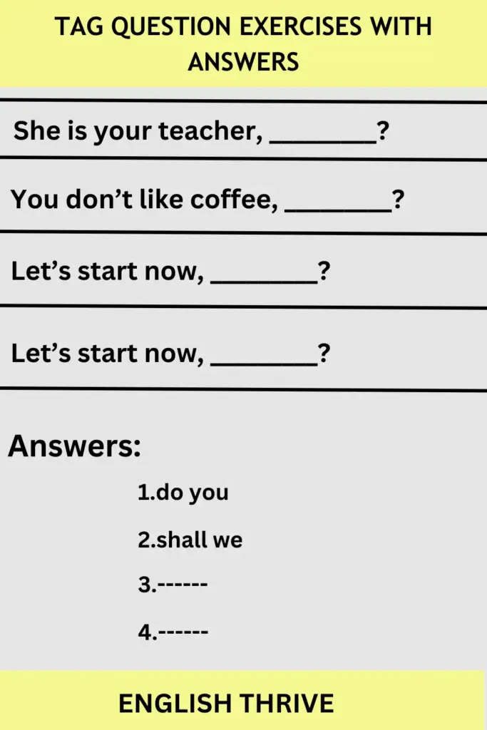 Tag Question in English Grammar