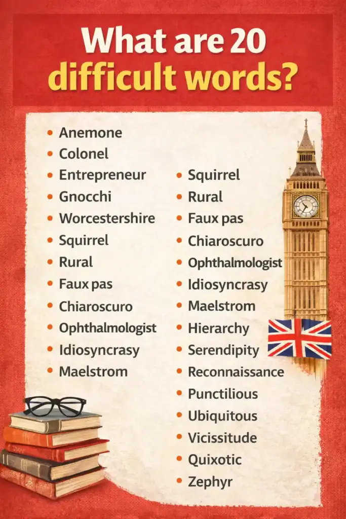 Hard English Words to Pronounce
