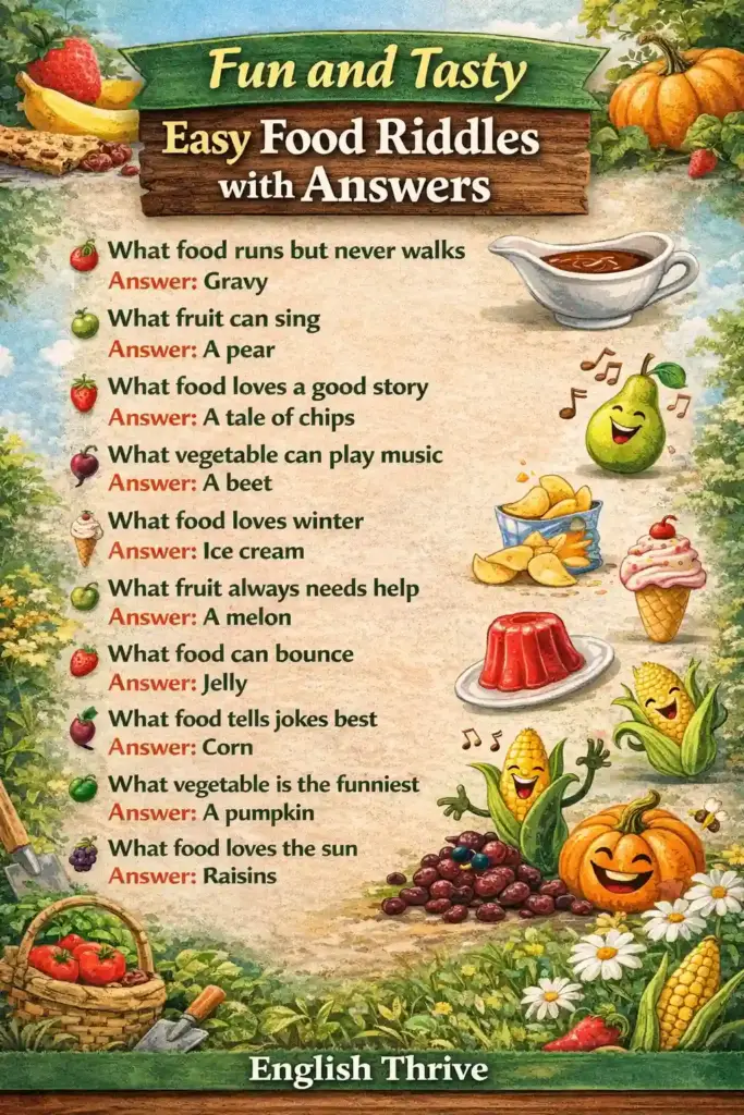 Food Riddles with Answers
